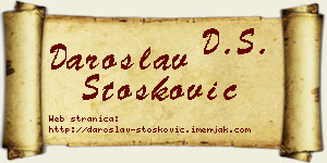 Daroslav Stošković vizit kartica